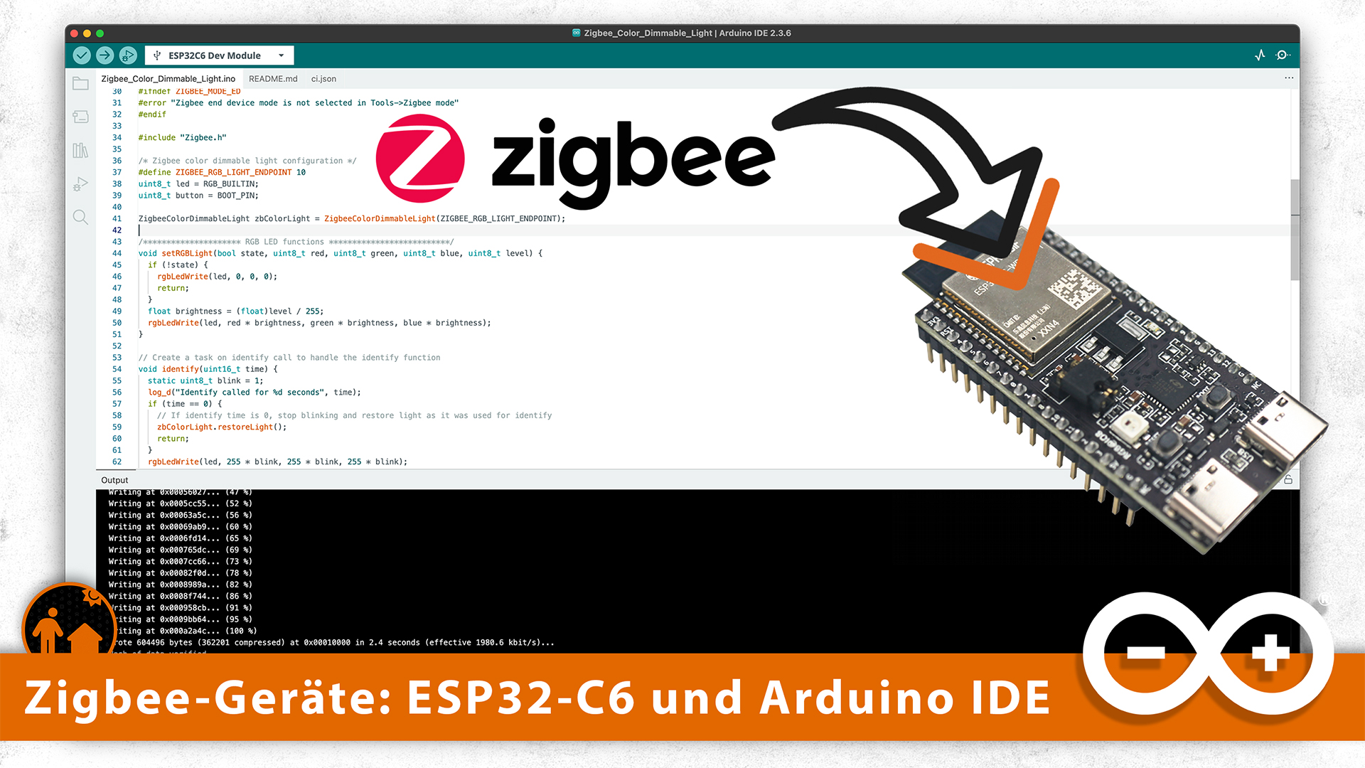 ESP32-C6 und Zigbee - Arduino IDE 2