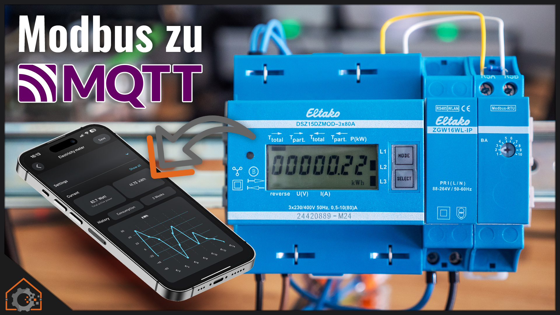 Stromzähler mit MQTT von Eltako (ZGW16-IP)