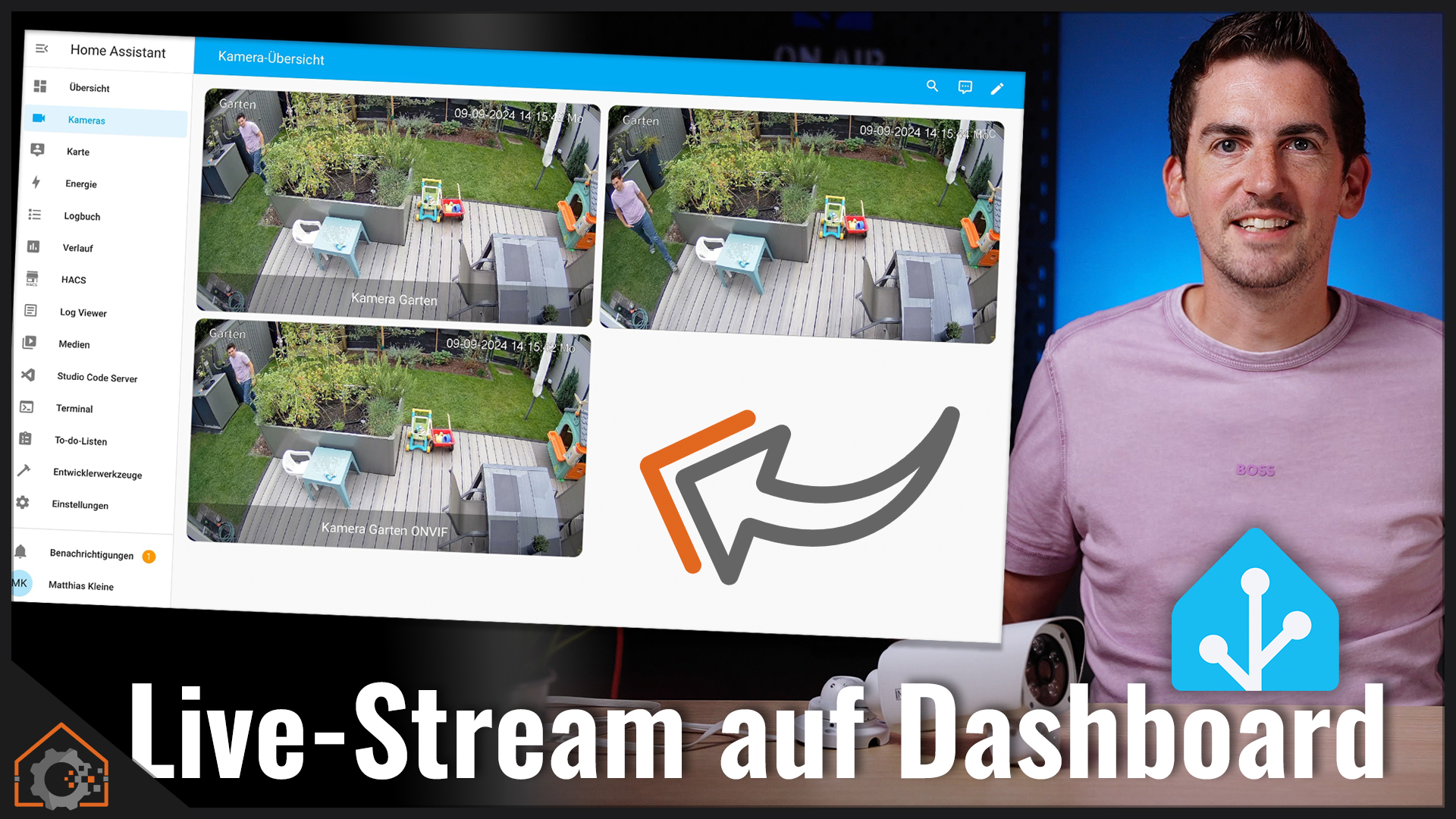 Home Assistant: Kamera-Streams auf dem Dashboard