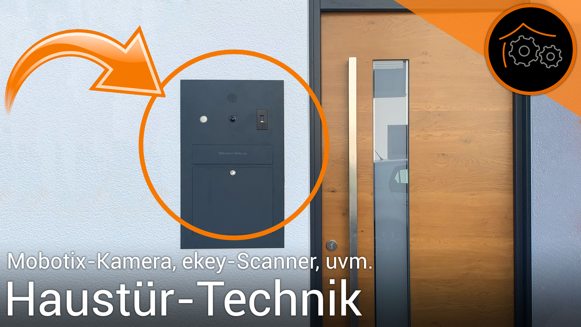 Türstation mit Mobotix-Kamera, ekey-Scanner und Klingeltaster