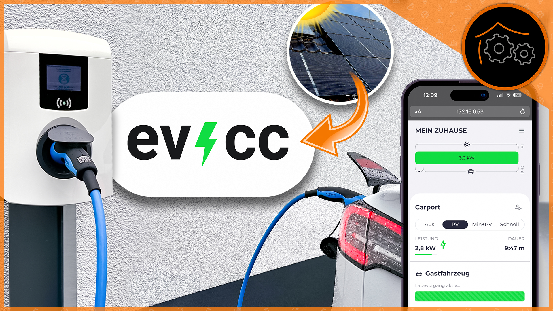PV-Anlage: Überschussladen mit evcc.io